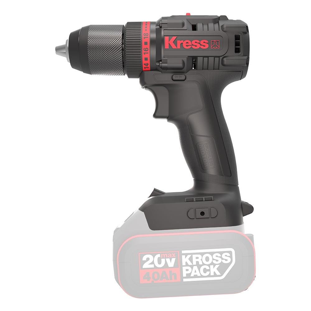 Kress KUA71.91 20Volt Kömürsüz Profesyonel Şarjlı Matkap (Akü Dahil Değildir) - Onivias