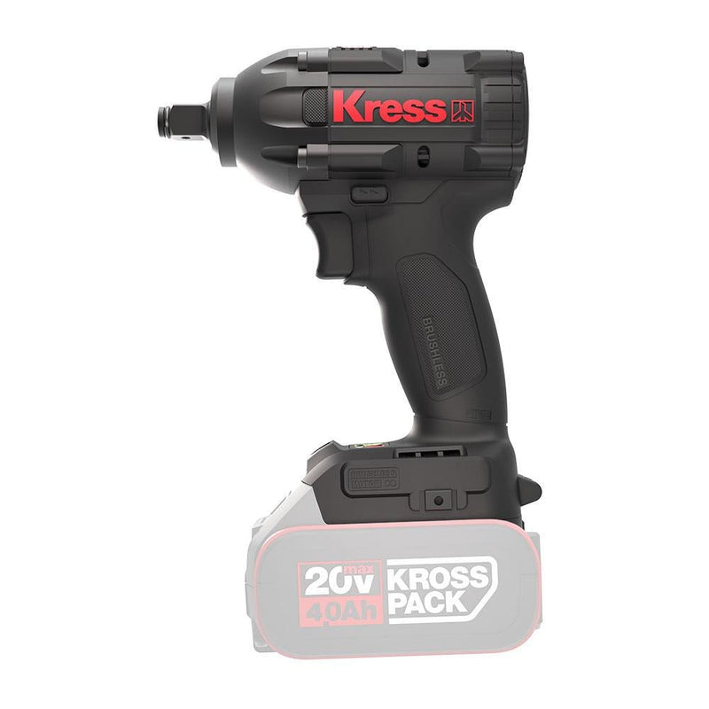 Kress KUB30.91 20Volt 300Nm Fırçasız Professional Simsiz Zərbə Açarı (Batareya Daxil deyil)
