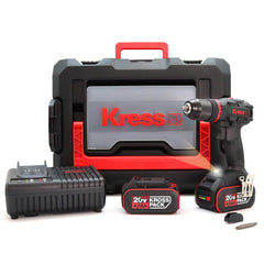 Kress KUC30 20Volt/4.0Ah Li - ion Çift Akülü Kömürsüz Profesyonel Şarjlı Darbeli Matkap - Onivias