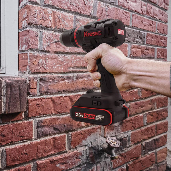 Kress KUC30.1 20Volt/2.0Ah Li - ion 60Nm Çift Akülü Kömürsüz Profesyonel Şarjlı Darbeli Matkap - Onivias