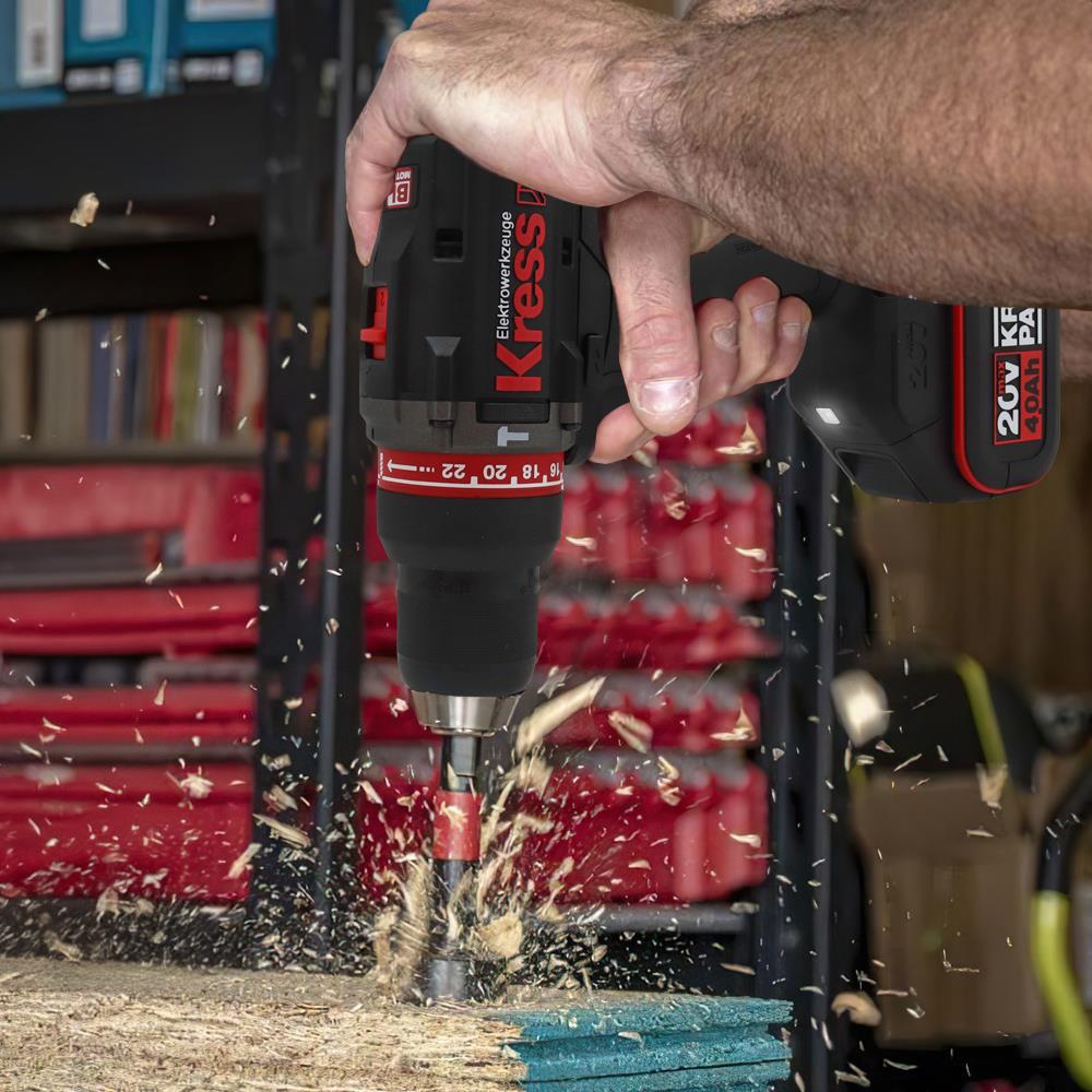 Kress KUC31.91 20Volt Kömürsüz Profesyonel Şarjlı Darbeli Matkap (Akü Dahil Değildir) - Onivias