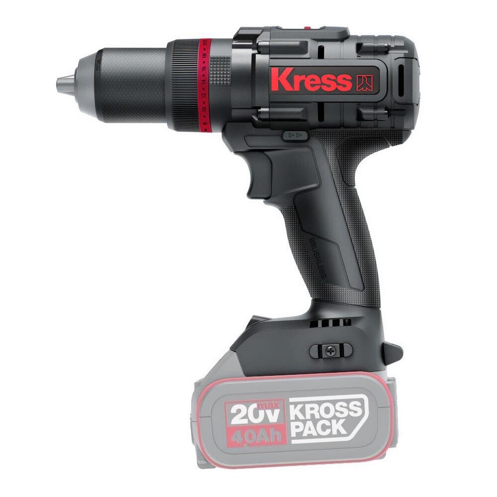 Kress KUC35.91 20Volt Kömürsüz Profesyonel Şarjlı Darbeli Matkap (Akü Dahil Değildir) - Onivias