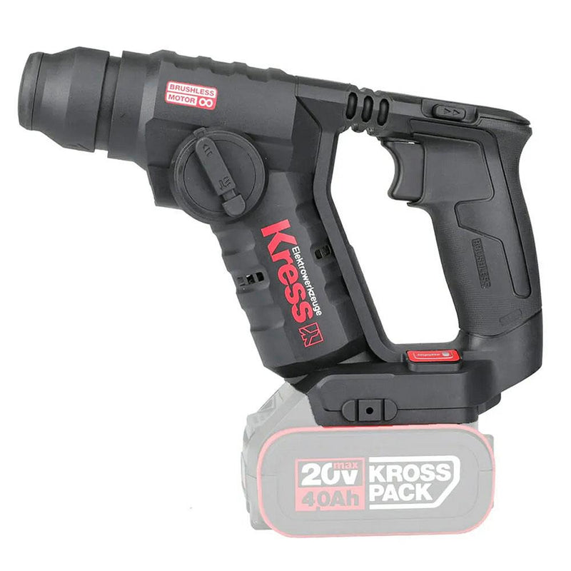 Kress KUC50.91 20Volt Fırçasız 1.7J Professional SDS-Plus Pnevmatik Qazma + 10mm Çubuq (Batareya Daxil deyil)