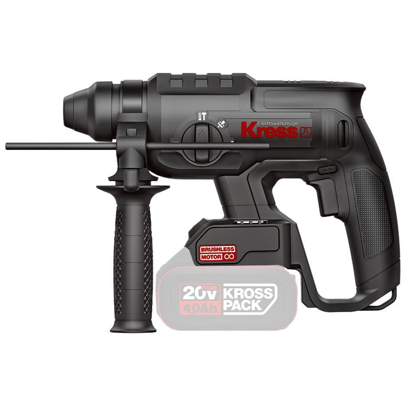 Kress KUC60.91 20Volt 2.0J Fırçasız Professional SDS-Plus Pnevmatik Çəkic/Qazma (Batareya Daxil deyil)