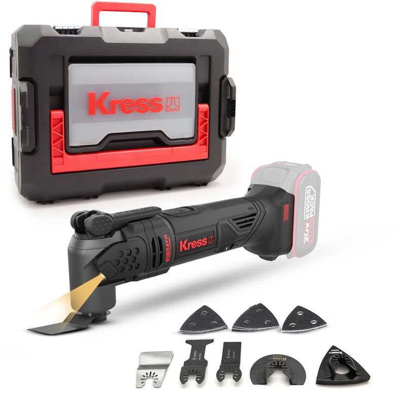 Kress KUD12.91 20Volt Peşəkar Çox Məqsədli Kəsmə, Qırma və Zımpara Fırçası + 24 Parça Ox (Batareya Daxil deyil)