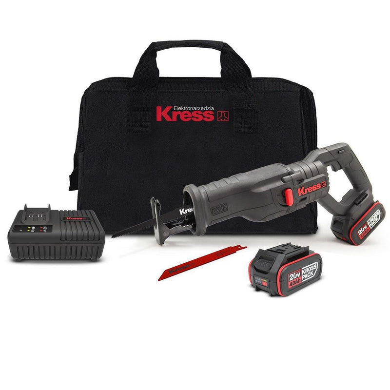 Kress KUE01 20Volt/4.0Ah Li-ion İkili Batareya Fırçasız Peşəkar Pistonlu Mişar