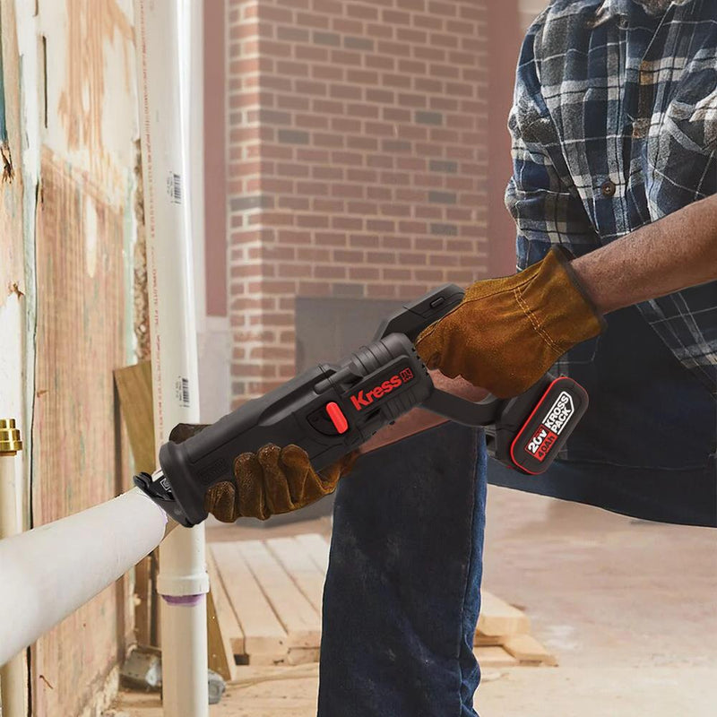 Kress KUE01 20Volt/4.0Ah Li-ion İkili Batareya Fırçasız Peşəkar Pistonlu Mişar