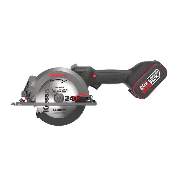 Kress KUE11 20Volt 4.0Ah. Li - ion 140MM Çift Akülü Kömürsüz Profesyonel Çok Amaçlı Daire Testere - Onivias