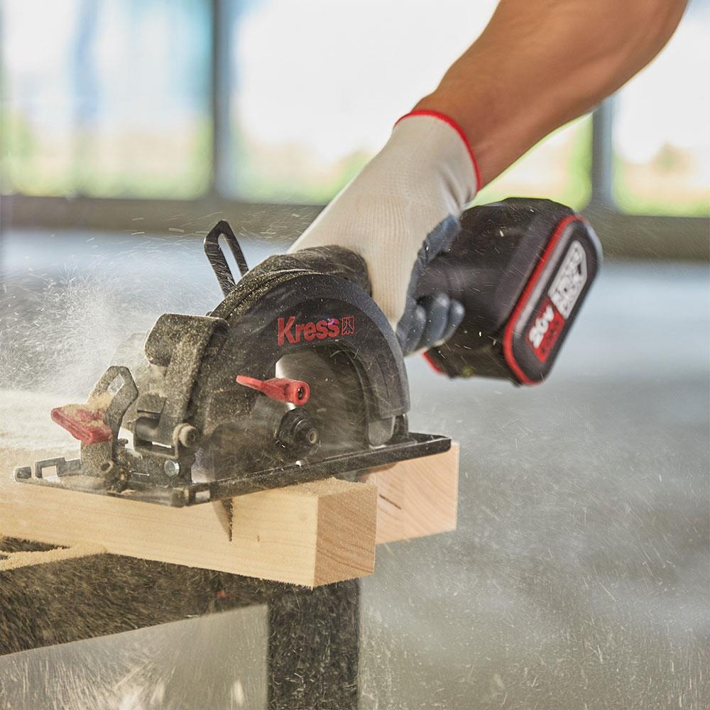 Kress KUE11 20Volt 4.0Ah. Li - ion 140MM Çift Akülü Kömürsüz Profesyonel Çok Amaçlı Daire Testere - Onivias