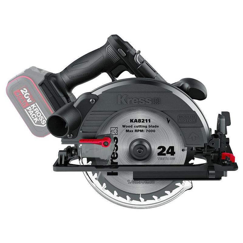 Kress KUE15.9 20Volt 185MM Fırçasız Professional Dairəvi Testere (Batareya Daxil deyil)