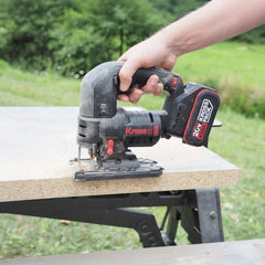 Kress KUE26 20Volt 4.0Ah Li - ion Çift Akülü Profesyonel Kömürsüz Devir Ayarlı Şarjlı Dekupaj Testere - Onivias