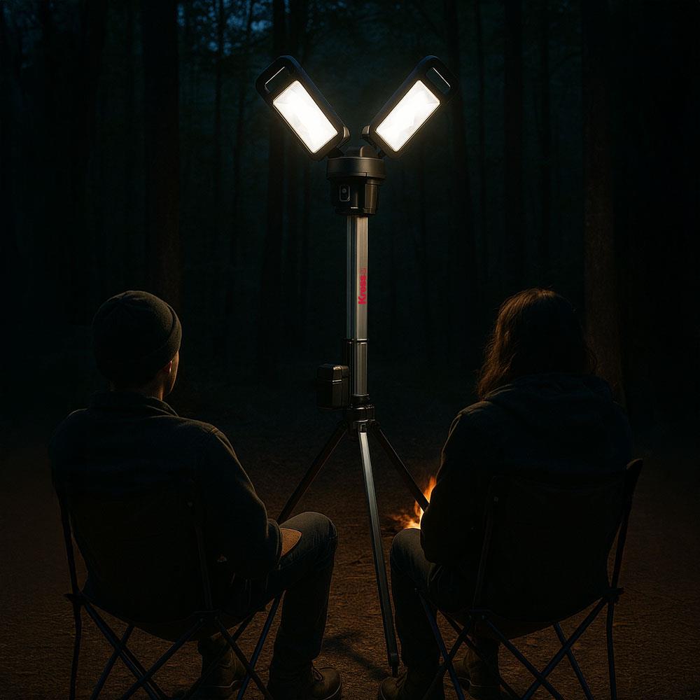 Kress KUF09.9 20Volt 2000/4500 Lümen Profesyonel Kule Tipi Teleskopik Katlanabilir LED Projektör (Akü Dahil Değildir) - Onivias