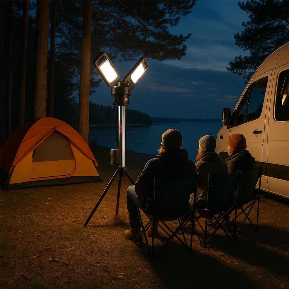 Kress KUF09.9 20Volt 2000/4500 Lümen Profesyonel Kule Tipi Teleskopik Katlanabilir LED Projektör (Akü Dahil Değildir) - Onivias