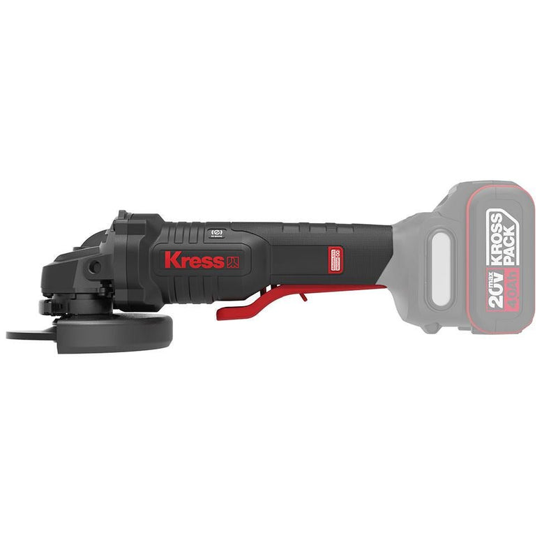 Kress KUH04.91 20Volt 125mm Fırçasız Professional Təkrar doldurulan Sürəti Tənzimlənən Bucaq Taşıyıcı (Batareya Daxil deyil)