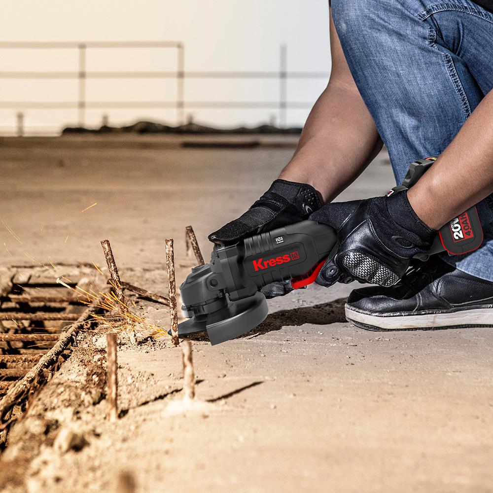 Kress KUH04.91 20Volt 125mm Kömürsüz Profesyonel Şarjlı Devir Ayarlı Avuç Taşlama (Akü Dahil Değildir) - Onivias