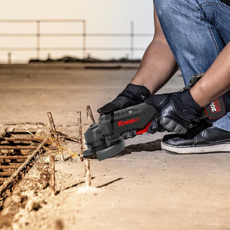 Kress KUH04.91 20Volt 125mm Fırçasız Professional Təkrar doldurulan Sürəti Tənzimlənən Bucaq Taşıyıcı (Batareya Daxil deyil)