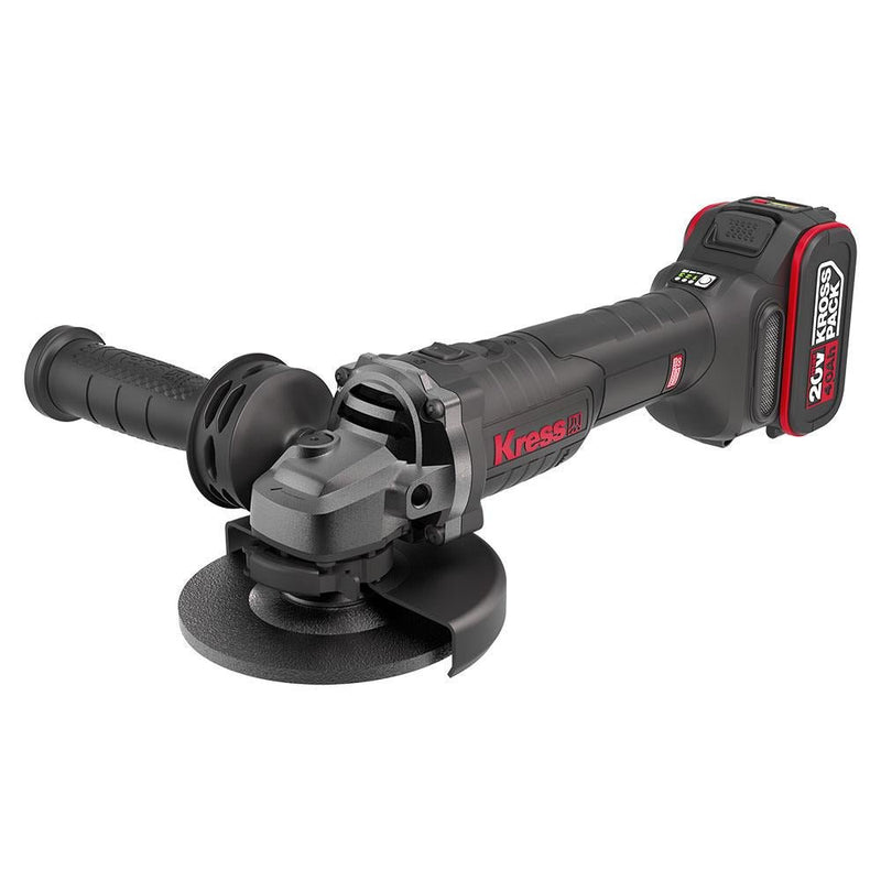 Kress KUH10.2 20Volt 4.0Ah. Li-ion İkiqat Batareya 125mm Fırçasız Professional Təkrar doldurulan Sürəti Tənzimlənən Bucaq Taşıyıcı 