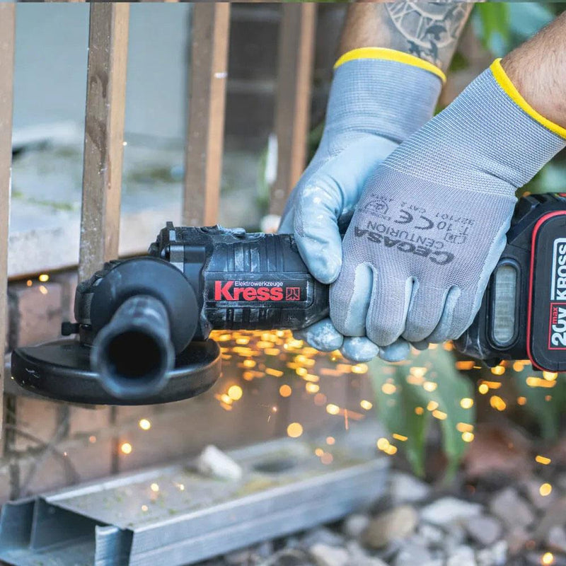 Kress KUH10.91 20Volt 125mm Fırçasız Professional Doldurula bilən Sürəti Tənzimlənən Bucaq Taşıyıcı (Batareya Daxil deyil)