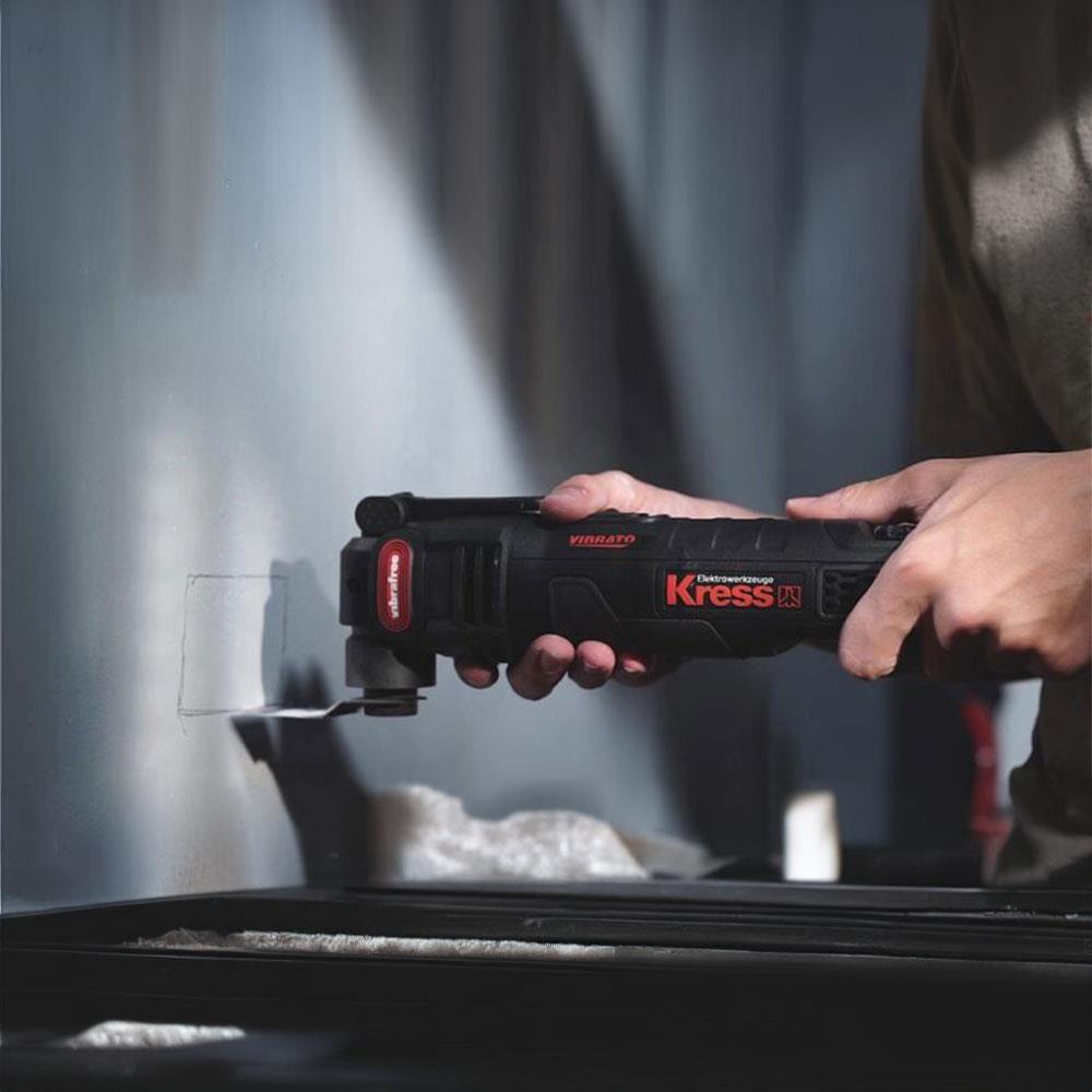 Kress KUW58.1 480Watt Profesyonel Çok Amaçlı Devir Ayarlı Kesme Raspalama ve Zımpara + 12 Parça Aksesuar - Onivias