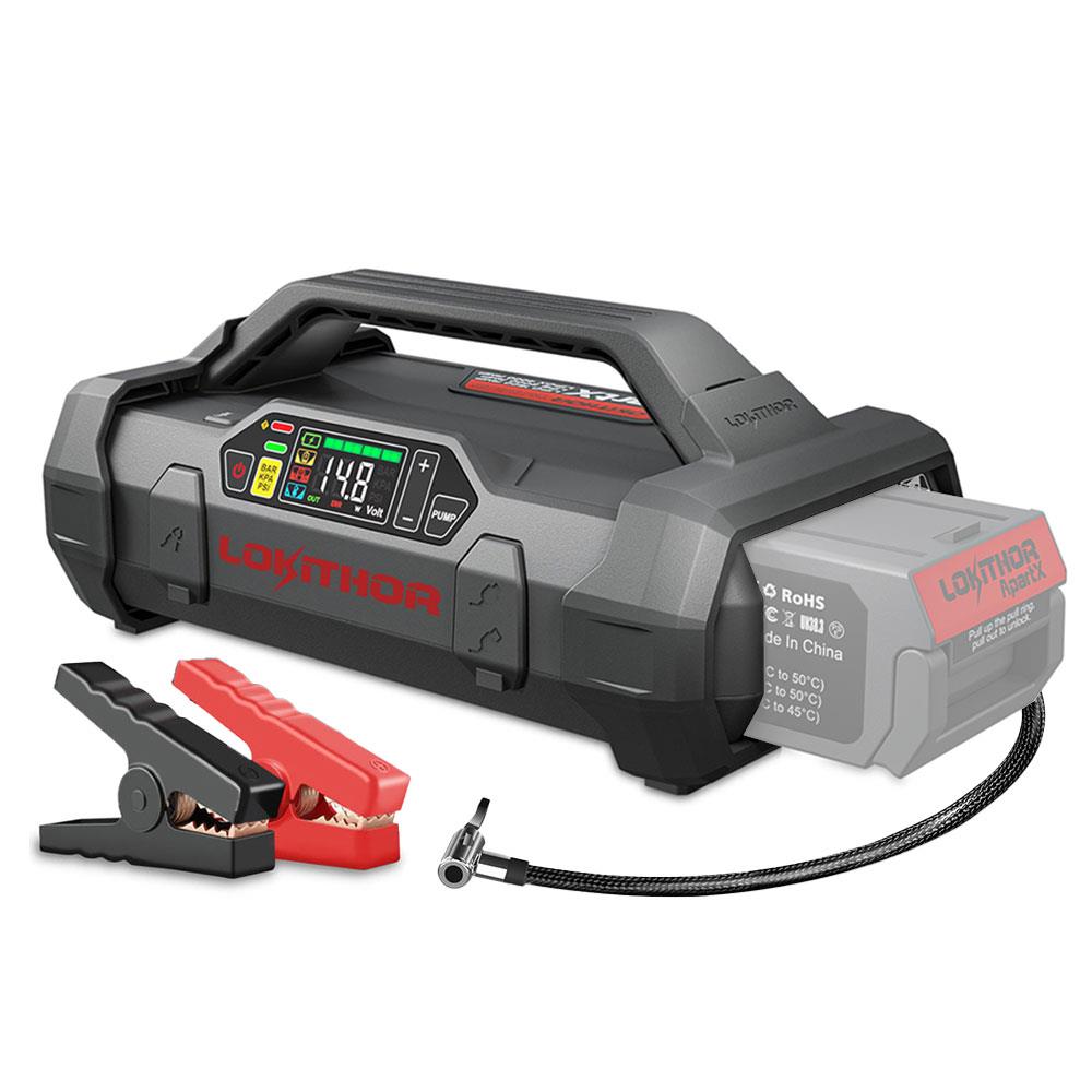 Lokithor APARTX 12V Akıllı Akü Takviye + Pompa + Powerbank + Led Lamba (Akü Dahil Değildir) - Onivias