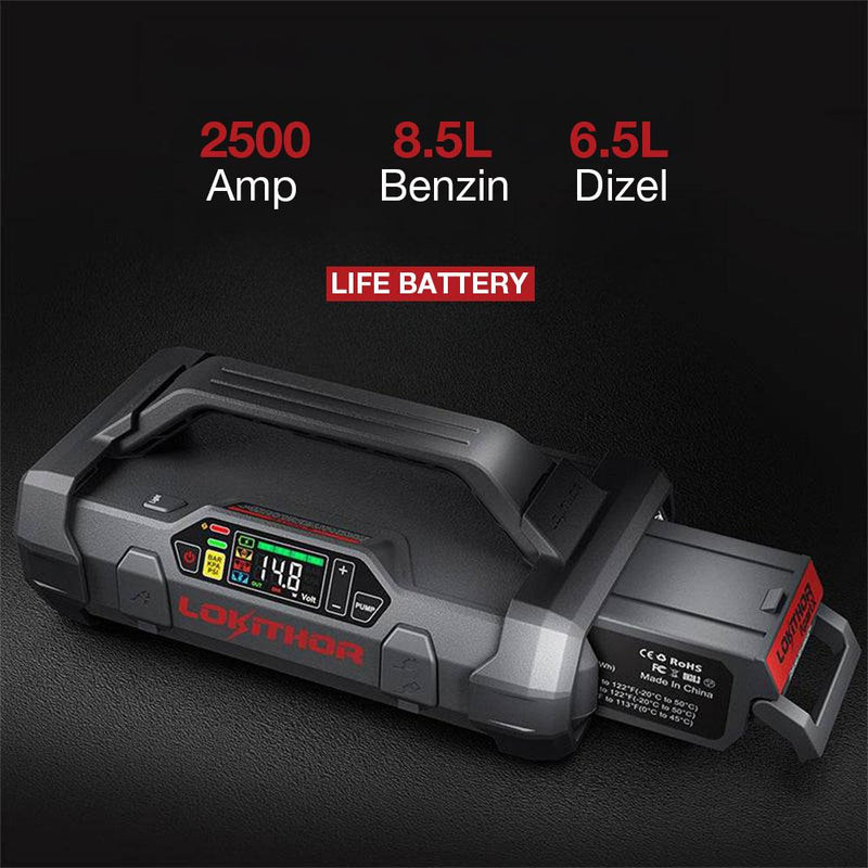 Lokithor APARTX2500 12V 2500Amp LiFePO4 Ağıllı Batareya Gücləndirici + Nasos + Enerji Bankı + LED Lampa 