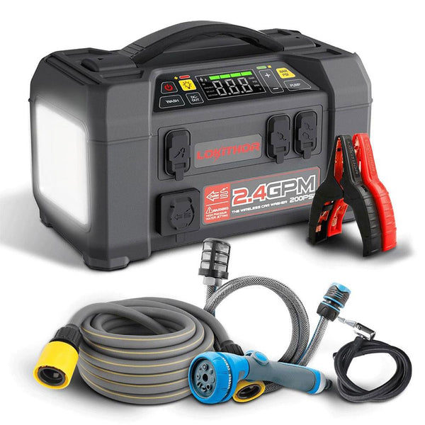 Lokithor AW401 12V 2500Amp Li - Polimer Akıllı Akü Takviye + Pompa + Basınçlı Yıkama + Powerbank + Led Lamba - Onivias