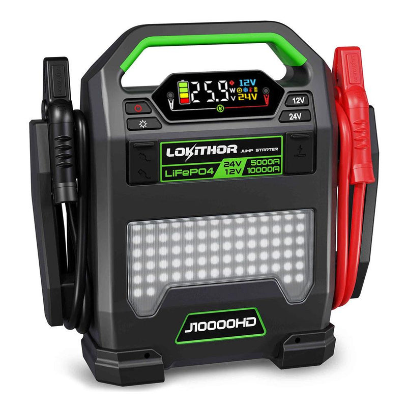 Lokithor J10000HD 12V/24V 10.000Amp LiFePO4 Ağıllı Batareya Gücləndiricisi + Powerbank + LED Lampa