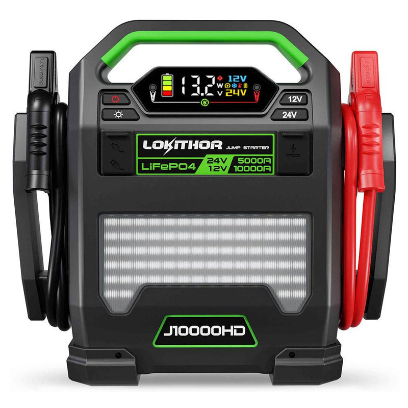 Lokithor J10000HD 12V/24V 10.000Amp LiFePO4 Ağıllı Batareya Gücləndiricisi + Powerbank + LED Lampa