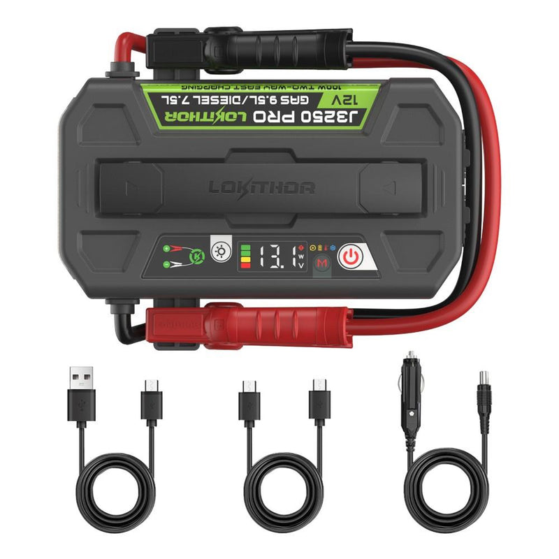 Lokithor J3250PRO 12V 3250Amp LiFePO4 Akıllı Akü Takviye + Powerbank + Led Lamba