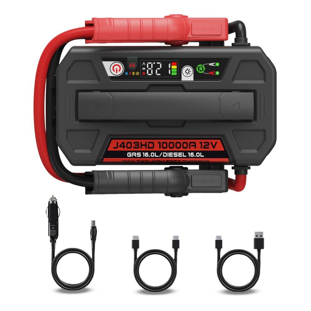 Lokithor J403HD 12V 10.000Amp Li-Polimer Akıllı Akü Takviye + Powerbank + Led Lamba - görsel 2
