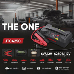 Lokithor JTC4250 12V/220V 4250Amp LiFePO4 Akıllı Akü Test + Akü Takviye + Akü Şarj Cihazı - Onivias