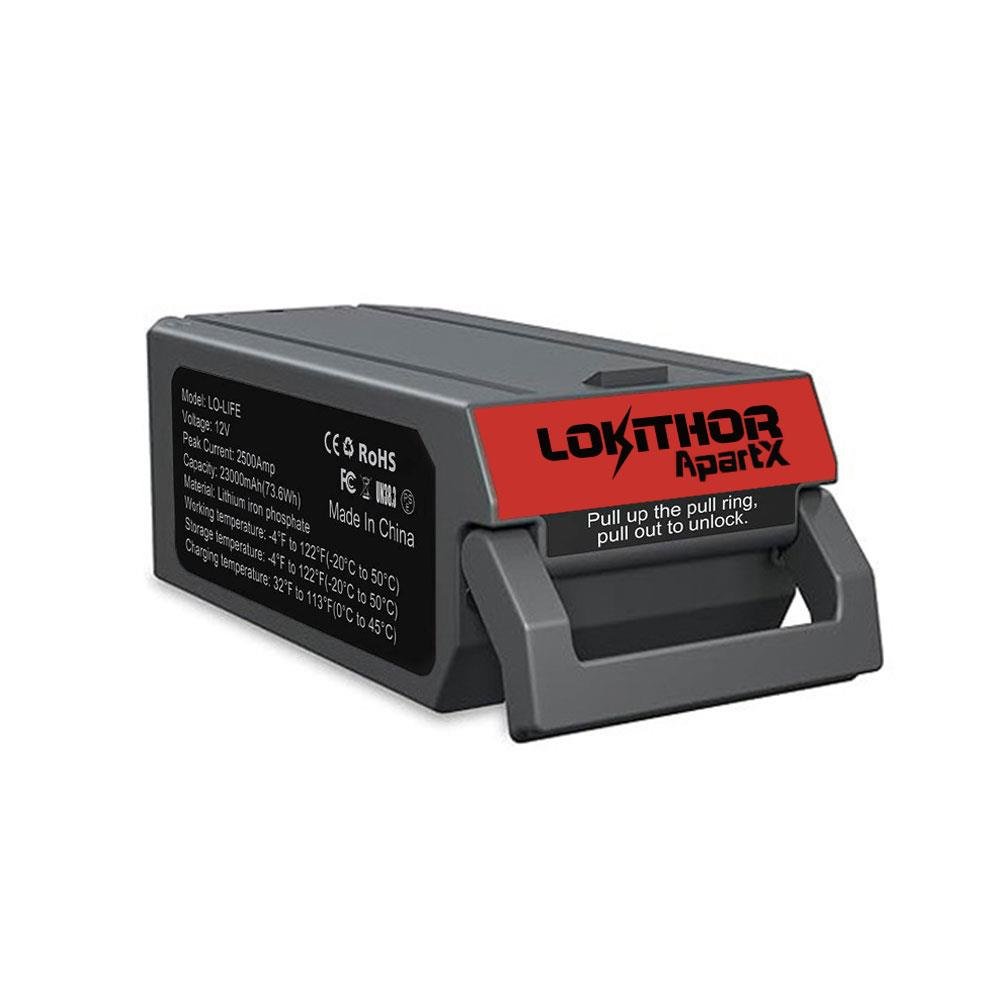 Lokithor LIFE 12.8Volt LiFePo4 2500A Takviye Gücü APARTX ile Uyumlu Yedek Akü - Onivias
