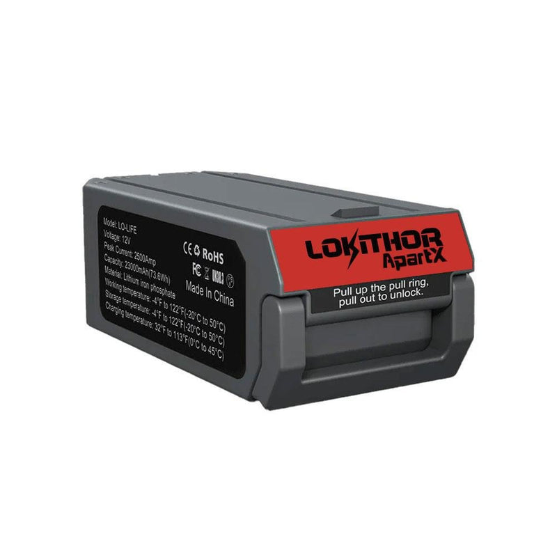 Lokithor LIFE 12.8Volt LiFePo4 2500A gücləndirici enerji ehtiyat batareyası APARTX ilə uyğundur
