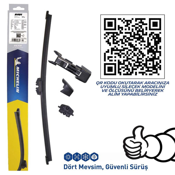 Michelin EASYCLIP™ MCR401 40CM 1 Adet Universal Muz Tipi Arka Silecek - Onivias