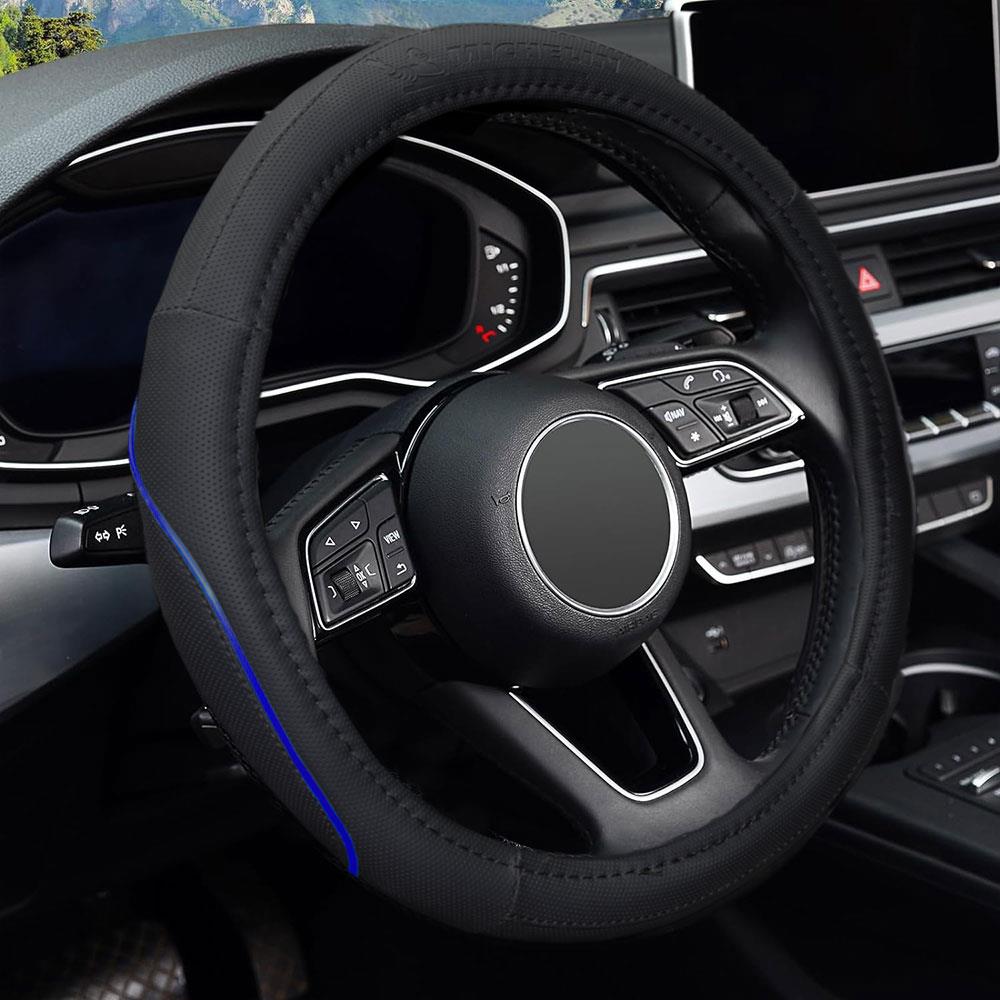 Michelin MC1003NAZ Premium Suni Deri Direksiyon Kılıfı MAVİ - Onivias