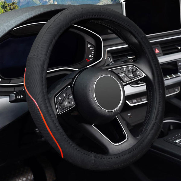 Michelin MC1003NR Premium Suni Deri Direksiyon Kılıfı KIRMIZI - Onivias