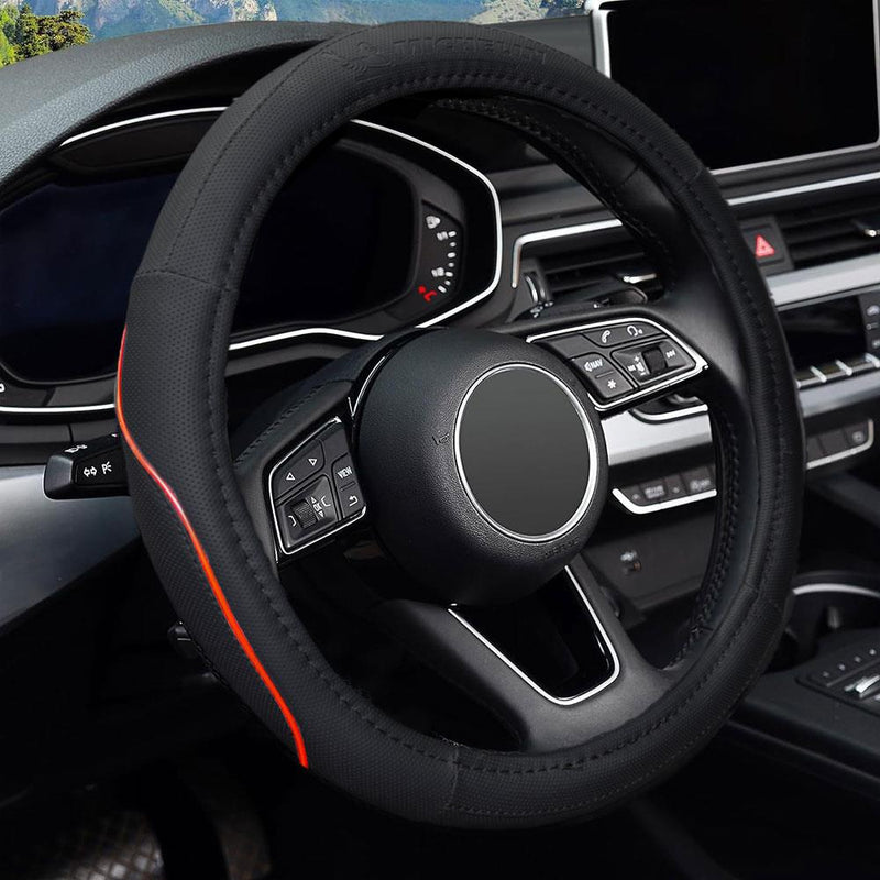 Michelin MC1003NR Premium Süni Dəri Sükan Qapağı QIRMIZI