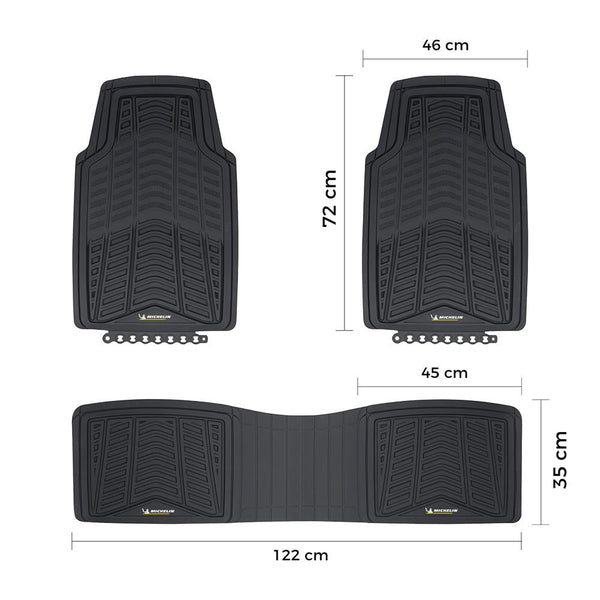 Michelin MC33863 Tüm Araçlara Uyumlu 3 Parça Üniversal 3D Havuzlu Oto Paspas - Onivias