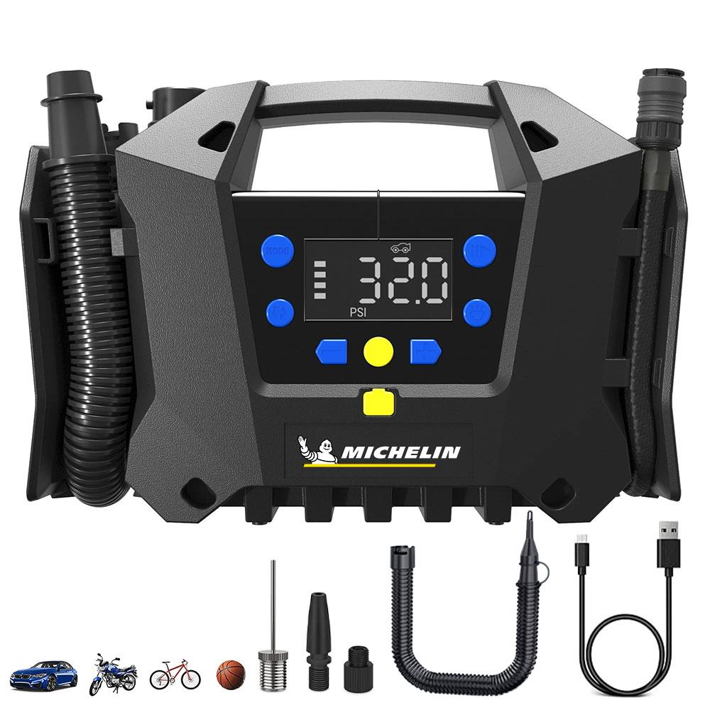 Michelin MC34259 11.1Volt/2.5Ah.120PSI Ayarlanabilir Dijital Basınç Göstergeli Şarjlı Lastik&Yatak Şişirme Pompası - Onivias