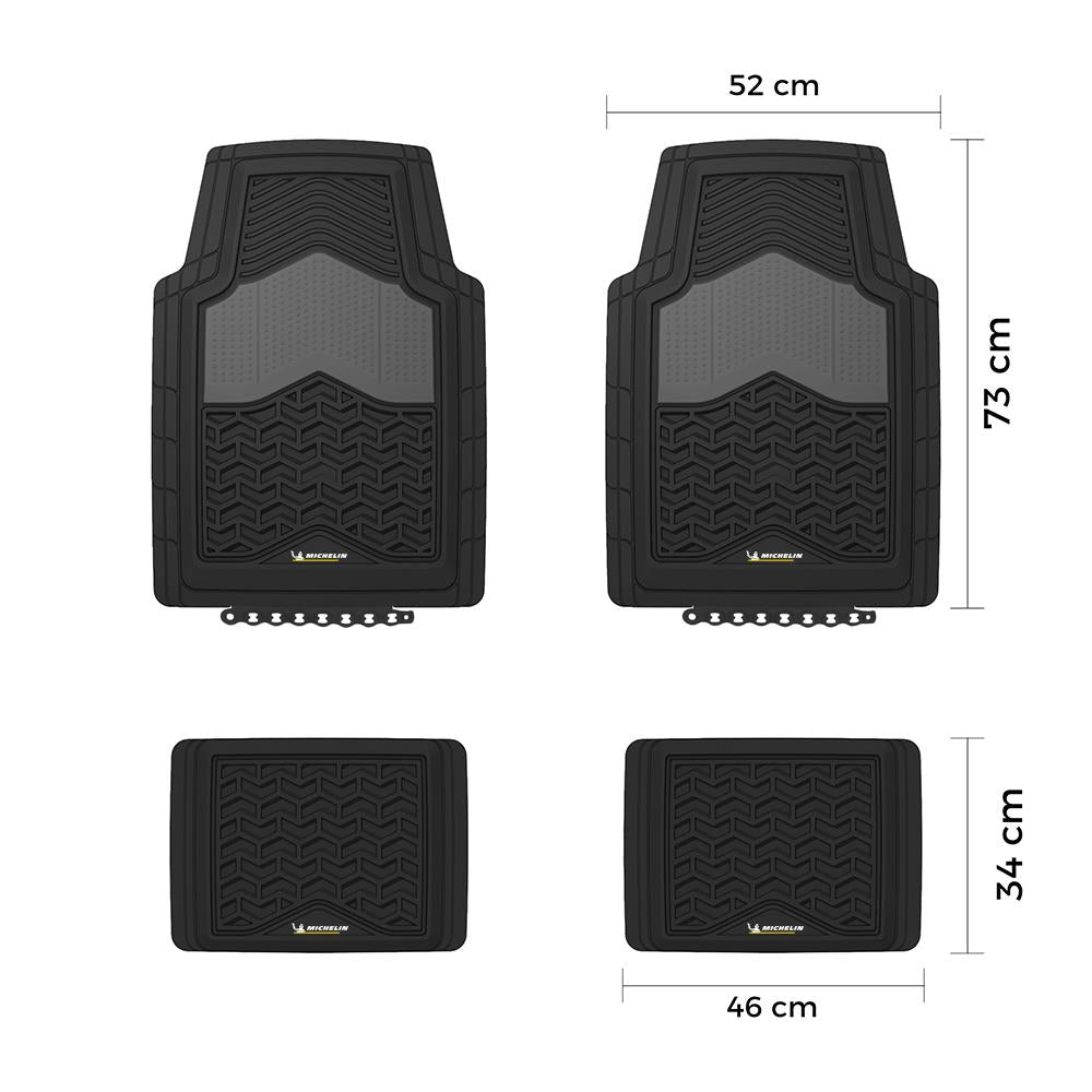 Michelin MC34891 Tüm Araçlara Uyumlu 4 Parça Üniversal 3D Havuzlu Oto Paspas - Onivias