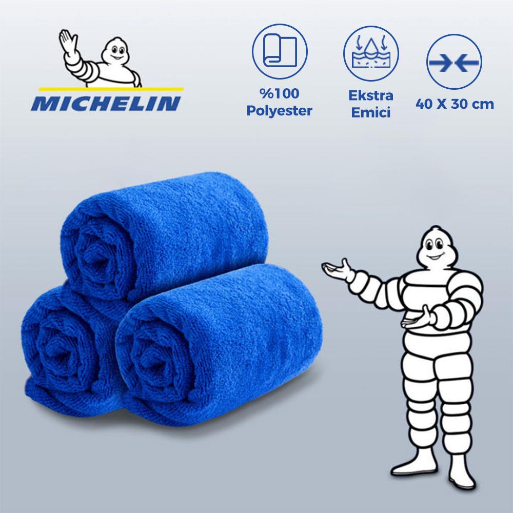 Michelin MC35033 40X30cm Süper Emici Mikrofiber Havlu, 3 Adet - Onivias