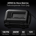 NOCO AIR20 12Volt Akü Bağlantı Maşalı 100 PSI Ayarlanabilir Dijital Basınç Göstergeli Profesyonel Lastik Şişirme Pompası - Onivias