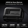 NOCO AIR20 12Volt Peşəkar Təkər Şişirmə Pompası Batareya Bağlantı Klipi və 100 PSI Tənzimlənən Rəqəmsal Təzyiq Ölçer 