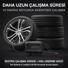 NOCO AIR20 12Volt Akü Bağlantı Maşalı 100 PSI Ayarlanabilir Dijital Basınç Göstergeli Profesyonel Lastik Şişirme Pompası - Onivias
