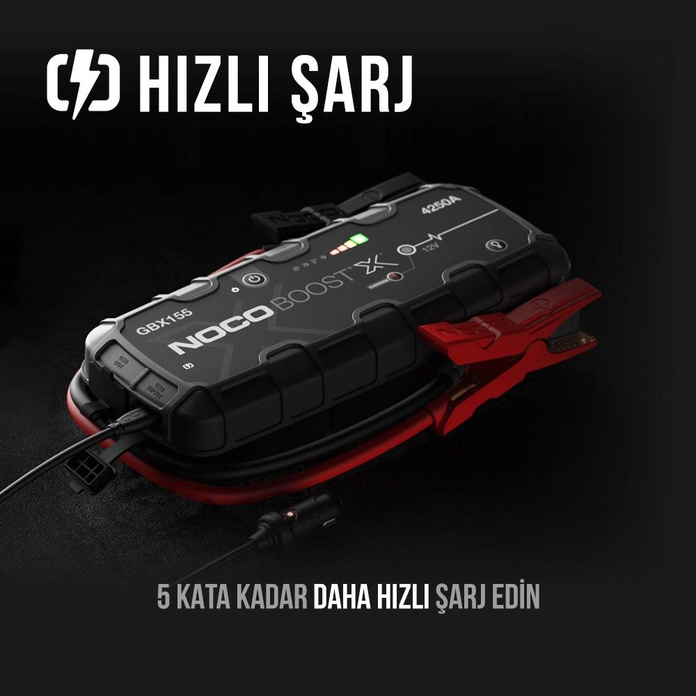 NOCO GBX155 12V 4250Amp Ultrasafe Lityum Akü Takviye + Powerbank + Led Lamba - Onivias