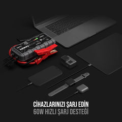 NOCO GBX75 12V 2500Amp Ultrasafe Lityum Akü Takviye + Powerbank + Led Lamba - Onivias