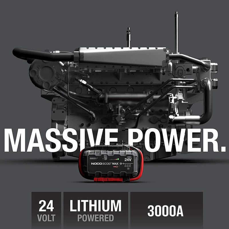 NOCO Genius GB251 24V 3000Amp Ultrasafe Litium Batareya Gücləndiricisi + Powerbank + LED Lampa 