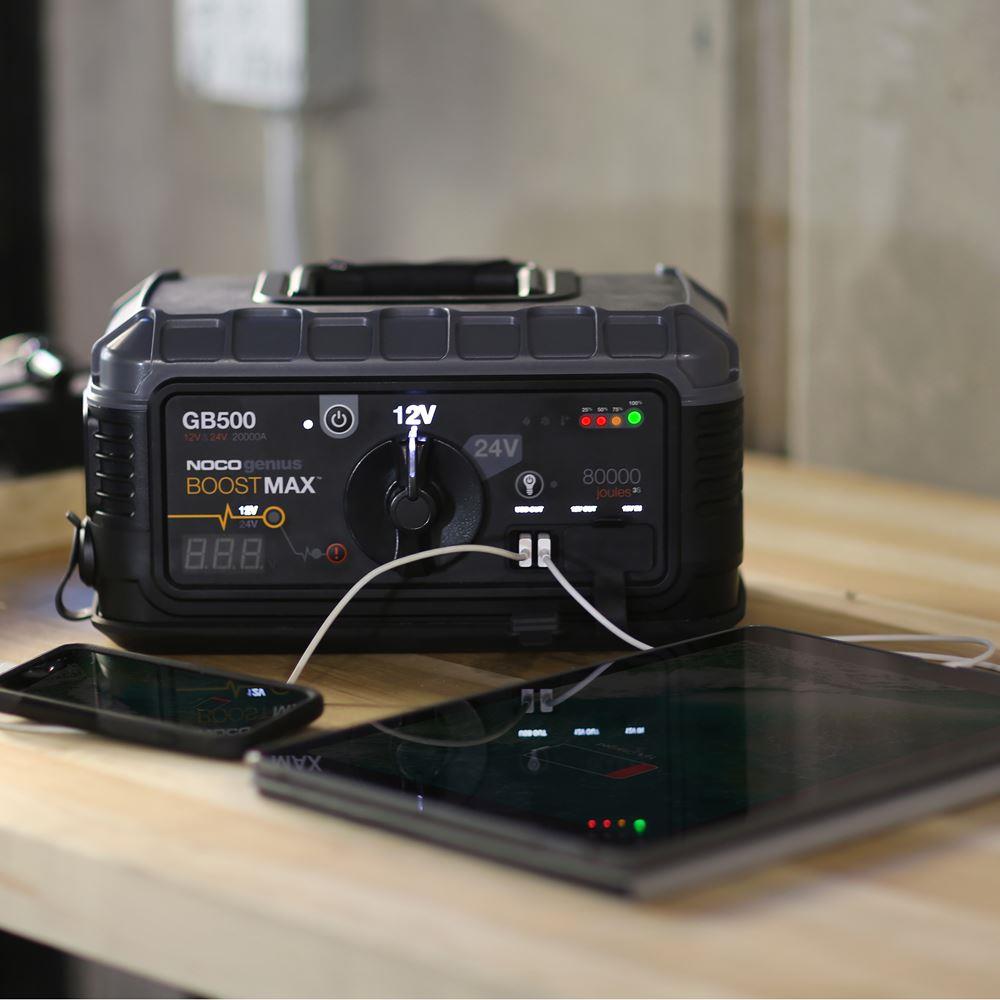 NOCO Genius GB500 12V/24V 6250Amp Ultrasafe Lityum Akü Takviye + Powerbank + Led Lamba - Onivias