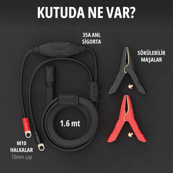 NOCO GPA002 GENIUSPRO25 İçin Maşalı Akü Bağlantı Kablosu - Onivias