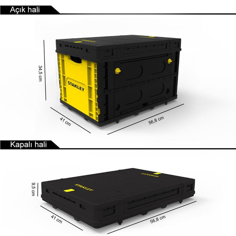 STANLEY FB533L 25kq Çoxməqsədli Qatlanan Qapaqlı Daşıma Səbəti 